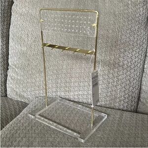 Nordstrom Plexi Earring Jewelry Stand in Clear- Gold